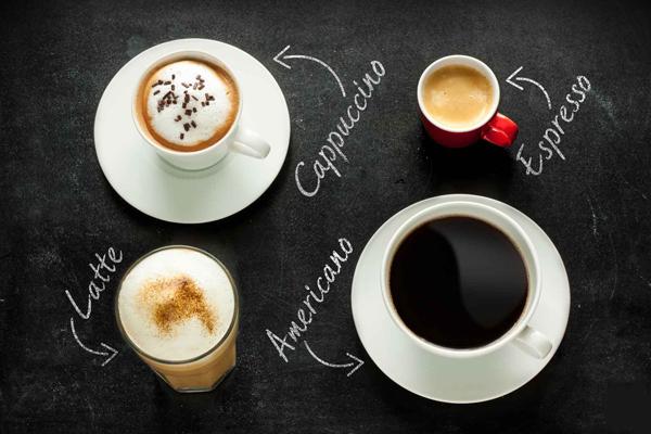 Phân biệt Cappuccino, Latte, Americano, Espresso